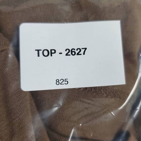 Zenana Long Sleeve Top L Brown Leopard Print Pocket Stretchy Tunic Shirt - Picture 6 of 6